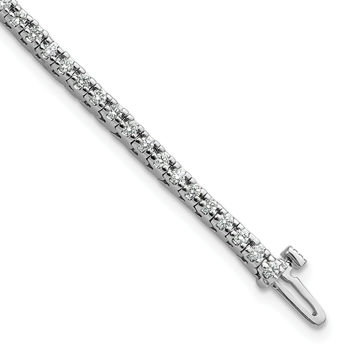 14k White Gold Holds Tennis Bracelet Mounting-X729W