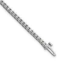 14k White Gold Holds Tennis Bracelet Mounting-X729W