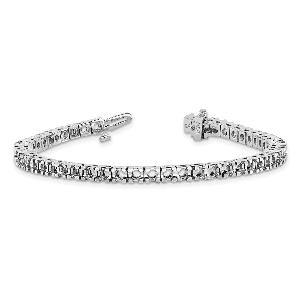 14k White Gold Tennis Bracelet Mounting-X734W