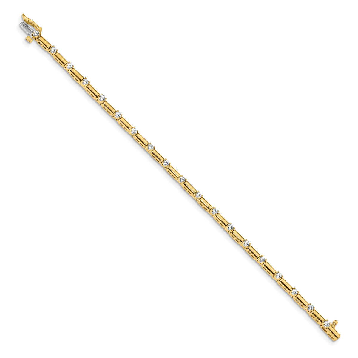 14k 2.4mm Diamond Bar Link Tennis Bracelet Mounting-X762