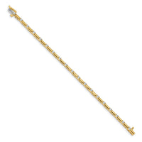 14k 2.4mm Diamond Bar Link Tennis Bracelet Mounting-X762