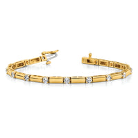14k 2.4mm Diamond Bar Link Tennis Bracelet Mounting-X762