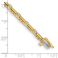 14k 2.4mm Diamond Bar Link Tennis Bracelet Mounting-X762