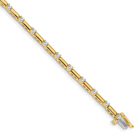 14k 2.4mm Diamond Bar Link Tennis Bracelet Mounting-X762