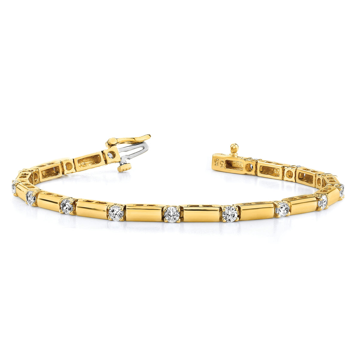 14k 3.3mm Diamond Bar Link Tennis Bracelet Mounting-X763