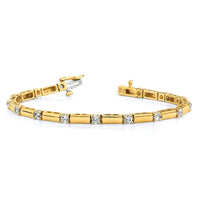 14k 3.3mm Diamond Bar Link Tennis Bracelet Mounting-X763