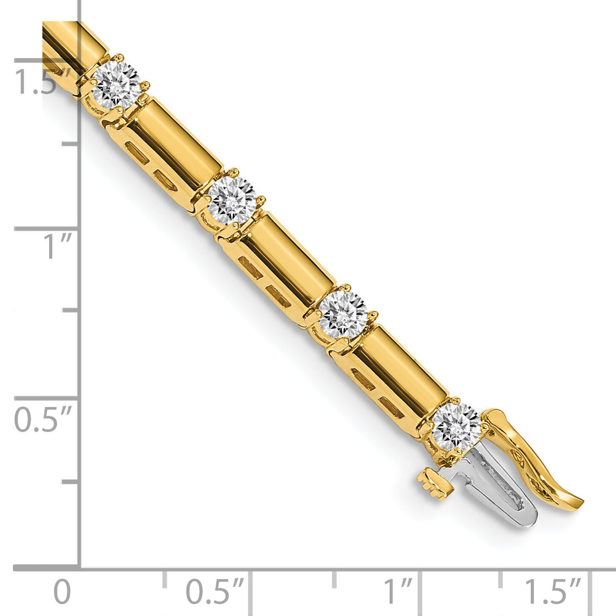 14k 3.3mm Diamond Bar Link Tennis Bracelet Mounting-X763