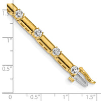14k 3.3mm Diamond Bar Link Tennis Bracelet Mounting-X763