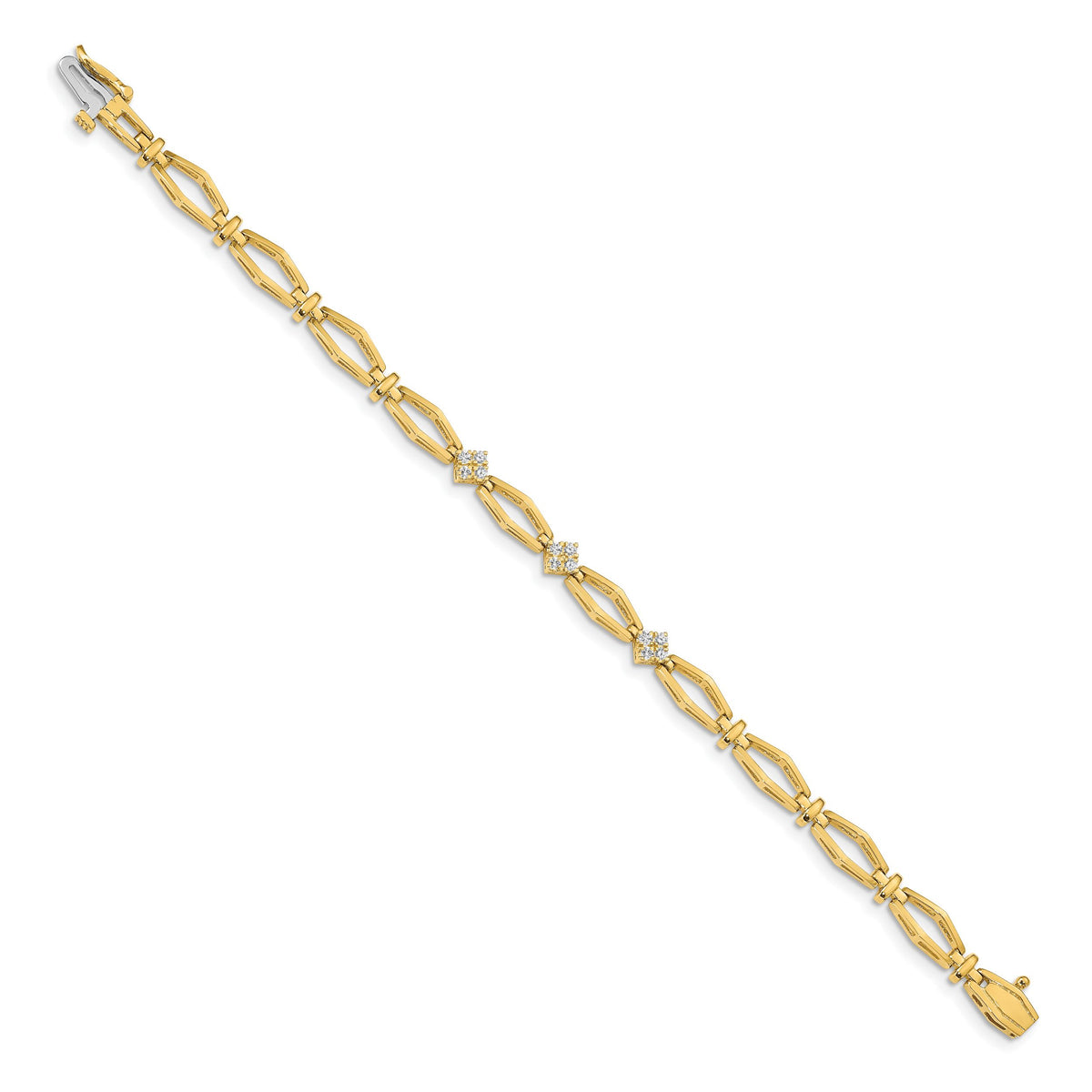 14k 1.75mm Diamond Fancy Bracelet Mounting-X784