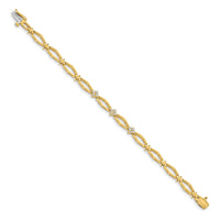 14k 1.75mm Diamond Fancy Bracelet Mounting-X784