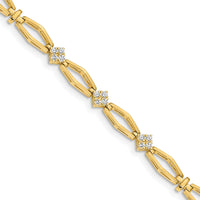 14k 1.75mm Diamond Fancy Bracelet Mounting-X784