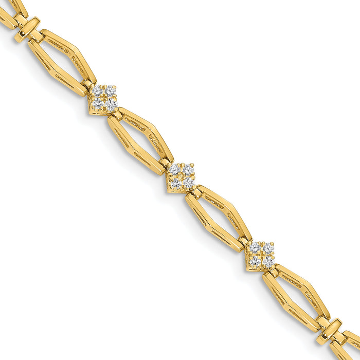 14k 1.75mm Diamond Fancy Bracelet Mounting-X784