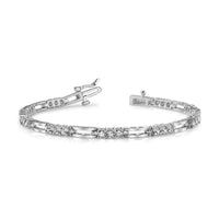 14k White Gold 2.5mm Diamond Fancy Link Tennis Bracelet Mounting-X787W