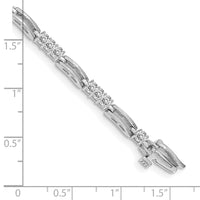 14k White Gold 2.5mm Diamond Fancy Link Tennis Bracelet Mounting-X787W
