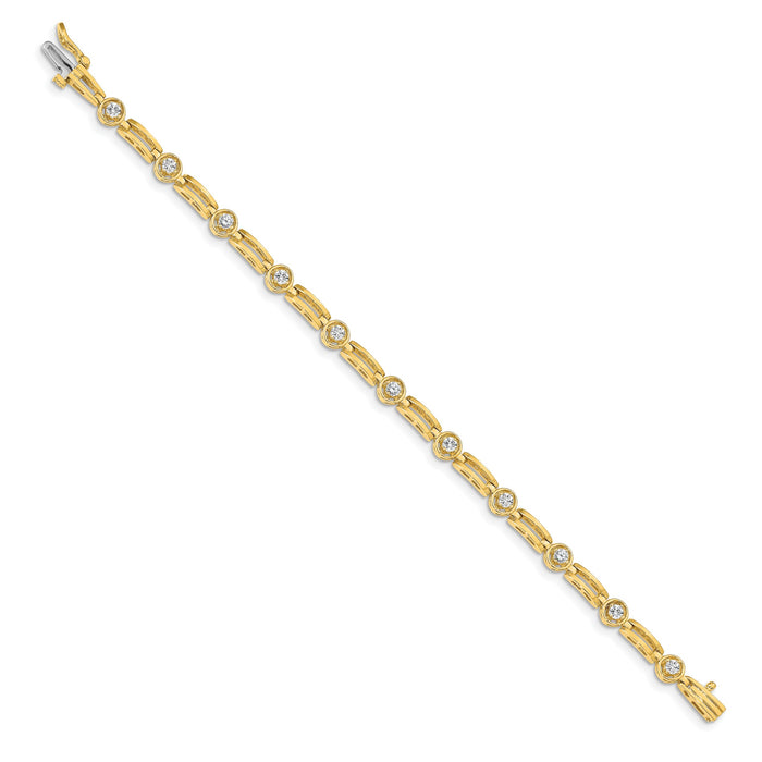 14k 2.6mm Diamond Fancy Tennis Bracelet Mounting-X788