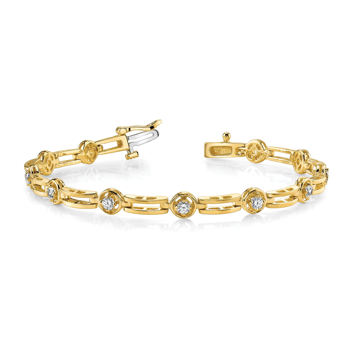 14k 2.6mm Diamond Fancy Tennis Bracelet Mounting-X788