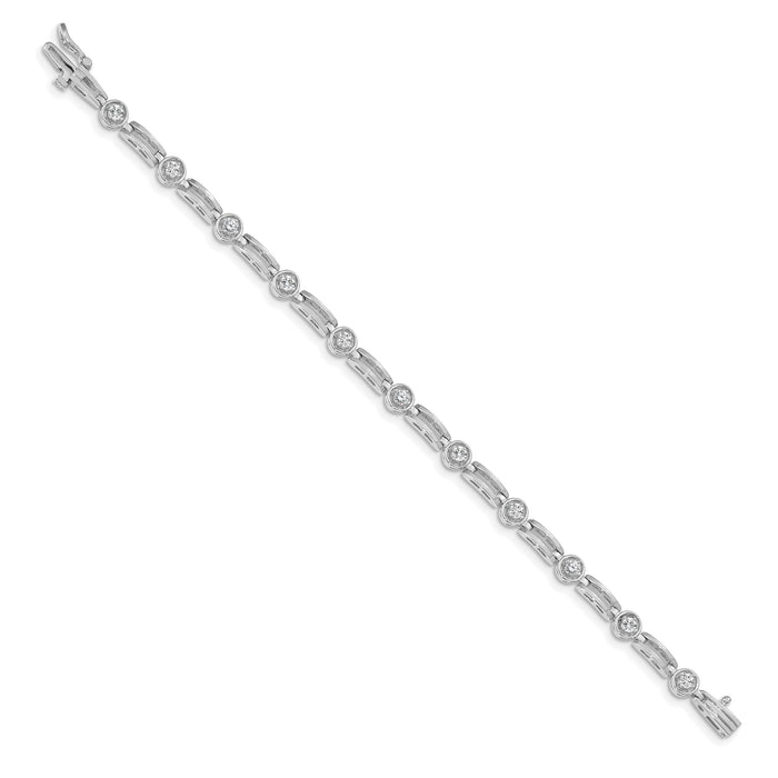 14k White Gold 2.6mm Fancy Tennis Bracelet Mounting-X788W