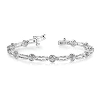 14k White Gold 2.6mm Fancy Tennis Bracelet Mounting-X788W