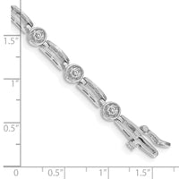 14k White Gold 2.6mm Fancy Tennis Bracelet Mounting-X788W