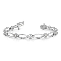 14k White Gold 2.7mm Fancy Bracelet Mounting-X789W