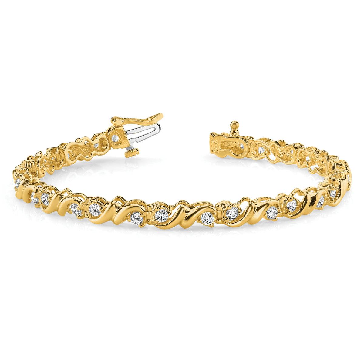14k 2.4mm Diamond Tennis Bracelet Mounting-X817