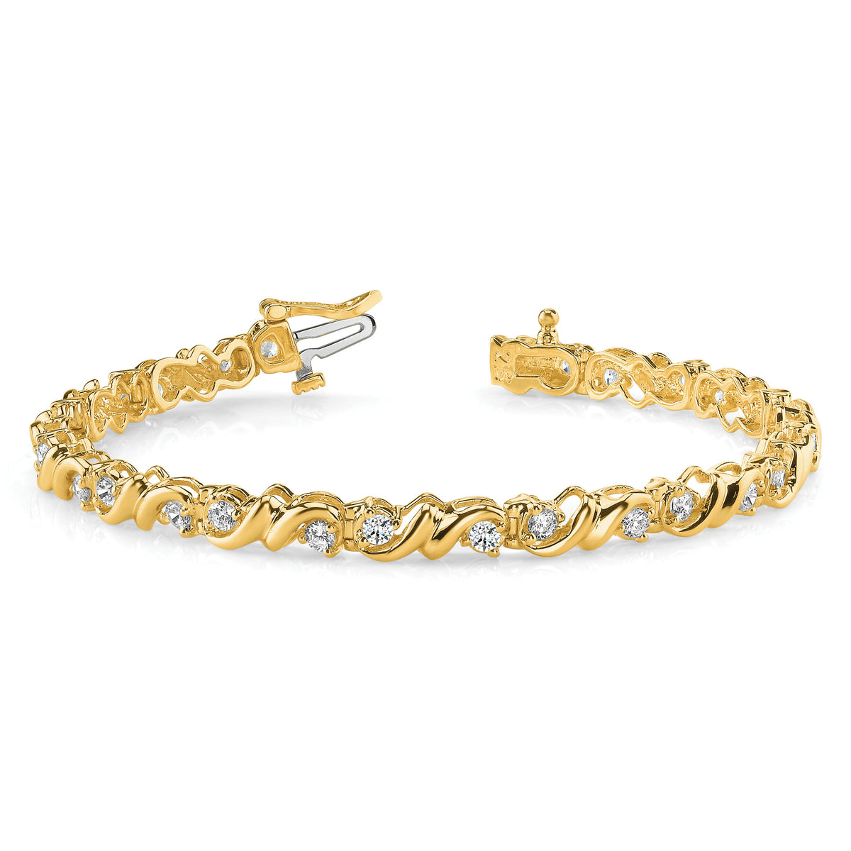 14k 3mm Diamond Tennis Bracelet Mounting-X818