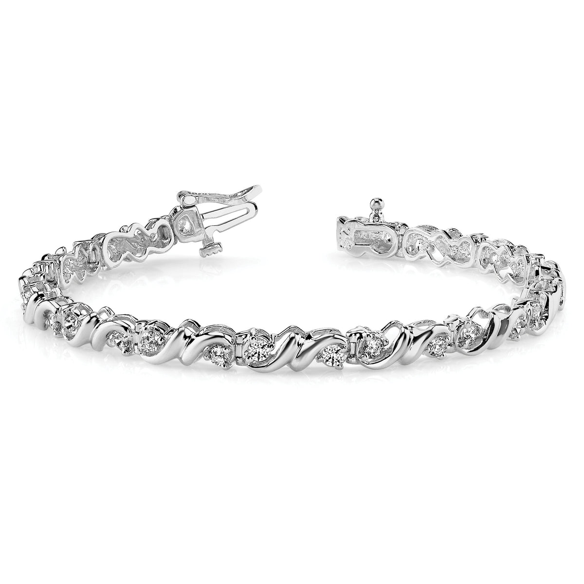 14k White Gold 3mm Tennis Bracelet Mounting-X818W