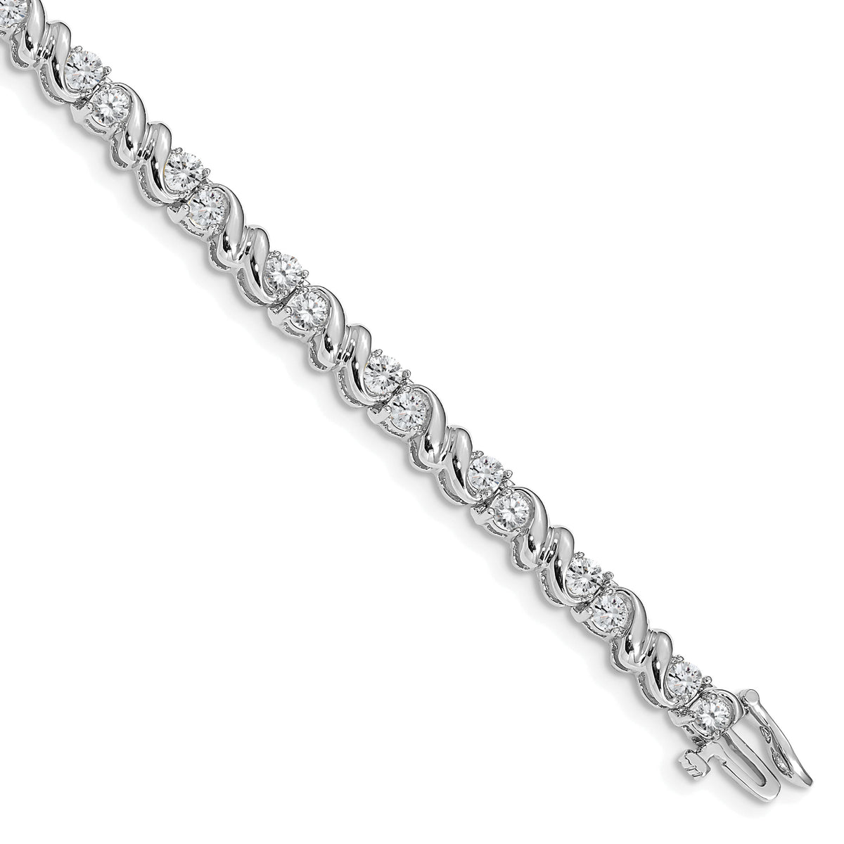 14k White Gold 3mm Tennis Bracelet Mounting-X818W