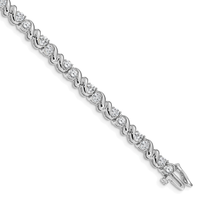 14k White Gold 3mm Tennis Bracelet Mounting-X818W