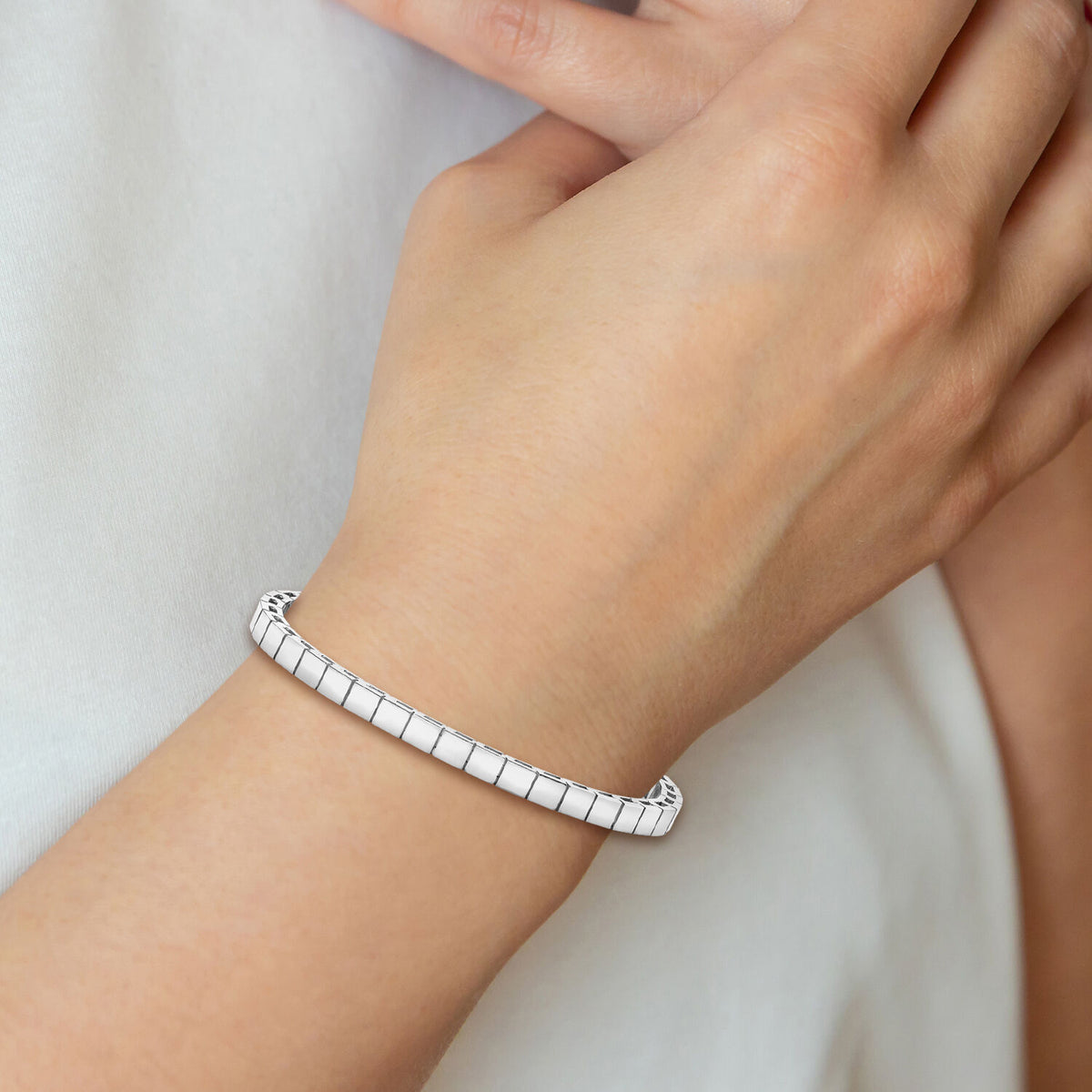 14k WG Holds 43 Stones up to 3mm, Add-a-Diamond Bracelet-X846W
