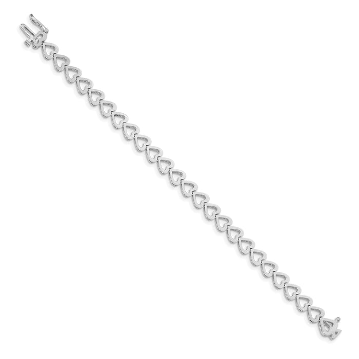 14k WG Holds 24 Stones up to 2.75mm Heart-Shaped Add-A-Dia. Bracelet-X849W
