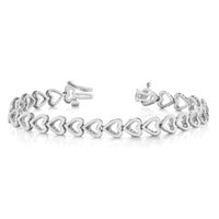 14k WG Holds 24 Stones up to 2.75mm Heart-Shaped Add-A-Dia. Bracelet-X849W