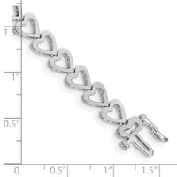 14k WG Holds 24 Stones up to 2.75mm Heart-Shaped Add-A-Dia. Bracelet-X849W