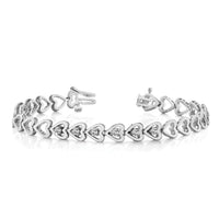 14k WG Holds 24 Stones up to 2.75mm Heart-Shaped Add-A-Dia. Bracelet-X849W