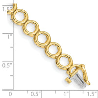 14k Holds 24 Stones up to 2.75mm, Add-a-Diamond Tennis Bracelet-X852
