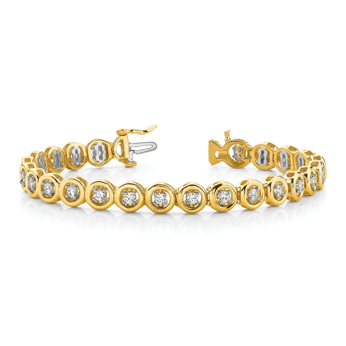14k Holds 24 Stones up to 2.75mm, Add-a-Diamond Tennis Bracelet-X852