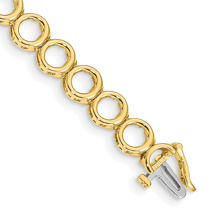 14k Holds 24 Stones up to 2.75mm, Add-a-Diamond Tennis Bracelet-X852