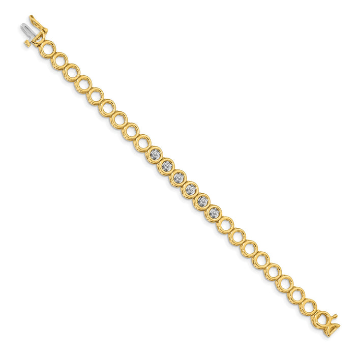 14k Add-A-Diamond Tennis Bracelet Mounting with 6 Heads-X853