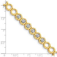 14k Add-A-Diamond Tennis Bracelet Mounting with 6 Heads-X853