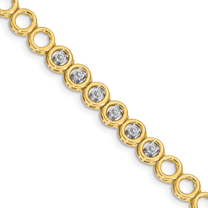 14k Add-A-Diamond Tennis Bracelet Mounting with 6 Heads-X853