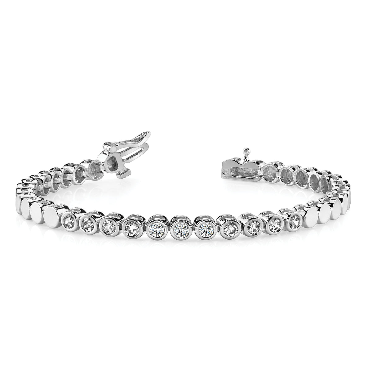 14k WG Holds 47 Stones up to 2.75mm, Add-A-Diamond Bracelet-X858W