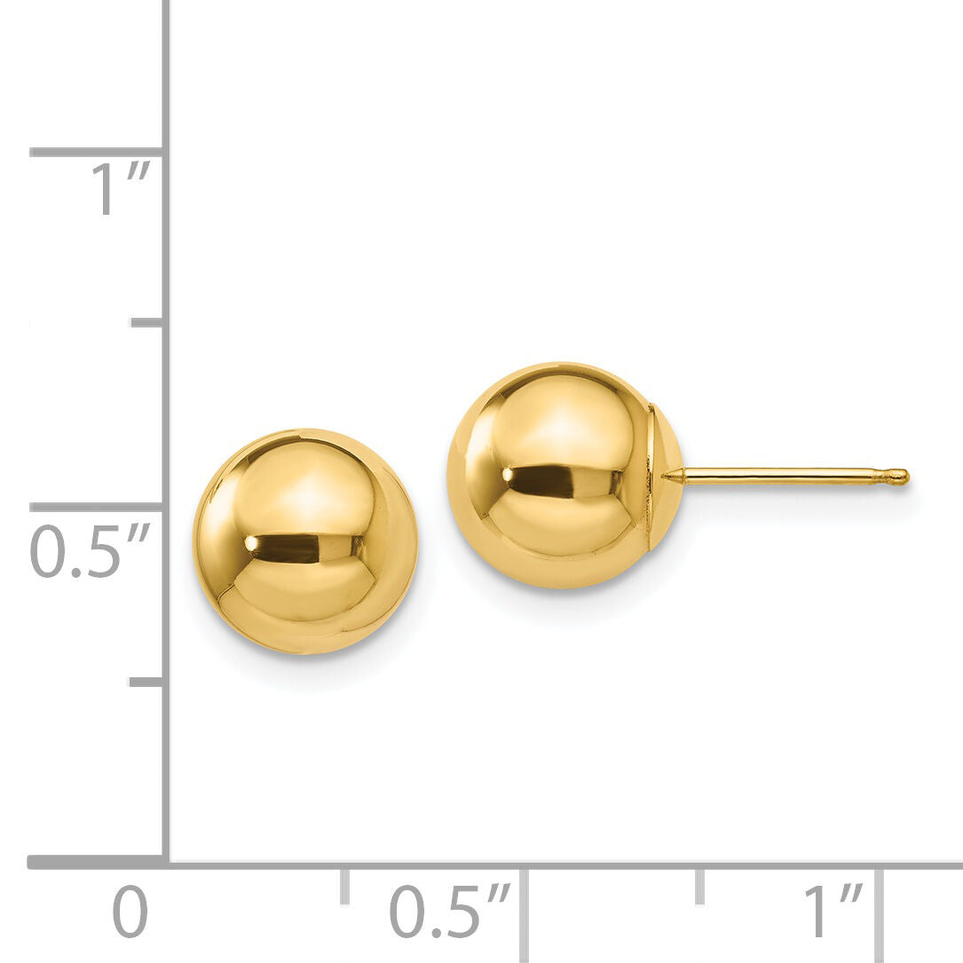 14k Polished 8mm Ball Post Earrings-X8MMG