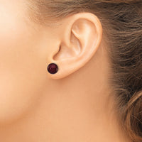 14k 9-10mm Brown Round Freshwater Cultured Pearl Stud Post Earrings-X90PC