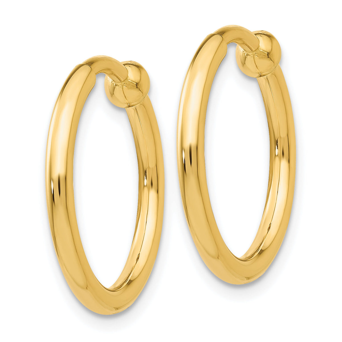 14k Non-Pierced Hoop Earrings-X94