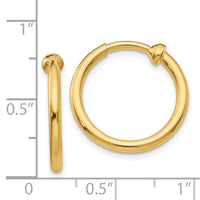 14k Non-Pierced Hoop Earrings-X94