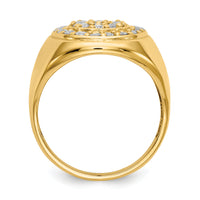 14k Fancy Polished Mens Diamond Ring Mounting-X9425