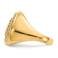 14k Fancy Polished Mens Diamond Ring Mounting-X9425