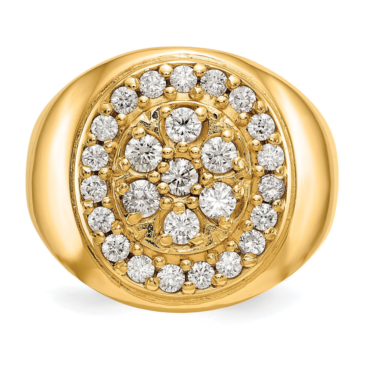 14k Fancy Polished Mens Diamond Ring Mounting-X9425
