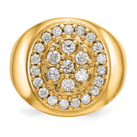 14k Fancy Polished Mens Diamond Ring Mounting-X9425