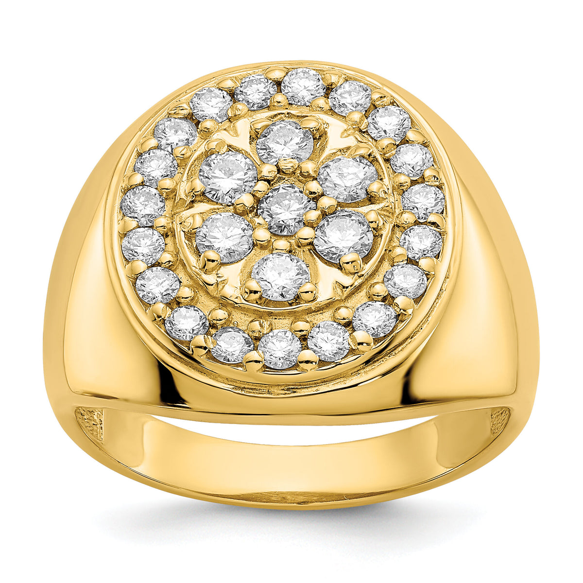 14k Fancy Polished Mens Diamond Ring Mounting-X9425